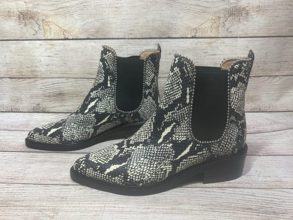 Boots Ankle Heels By Coach In Snakeskin Print, Size: 8 Cheap