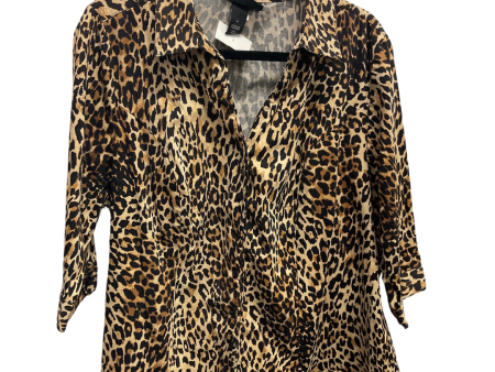 Blouse 3 4 Sleeve By Lane Bryant In Animal Print, Size: 2x For Sale