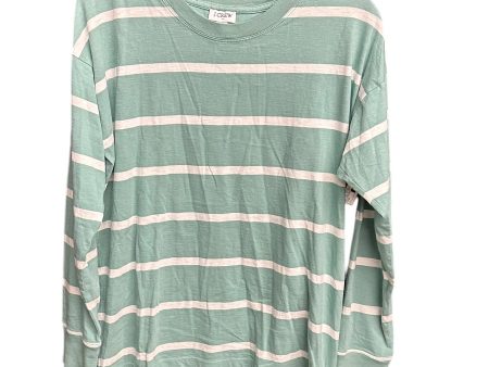 Top Long Sleeve Basic By J. Crew In Striped Pattern, Size: M Online Sale