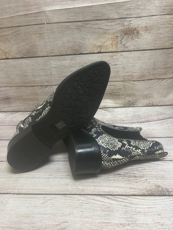 Boots Ankle Heels By Coach In Snakeskin Print, Size: 8 Cheap