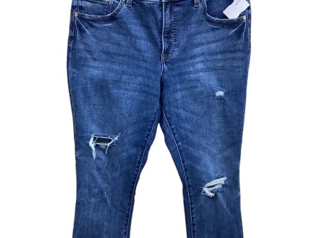 Jeans Straight By Express In Blue Denim, Size: 12 Sale