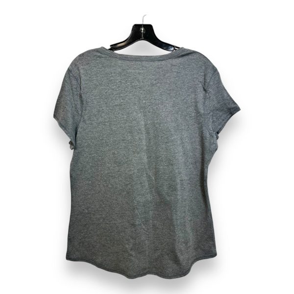 Top Short Sleeve Basic By Tek Gear In Grey, Size: L For Discount