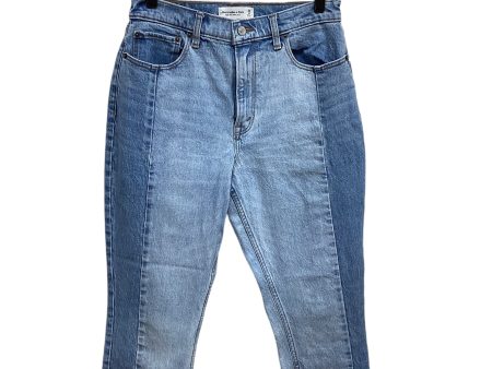 Jeans Straight By Abercrombie And Fitch In Blue Denim, Size: 8 Online now