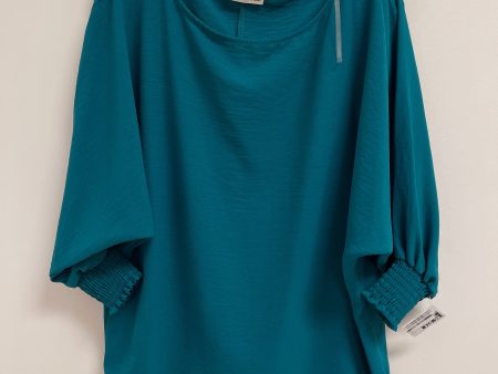 Top Long Sleeve By Clothes Mentor In Teal, Size: L Supply