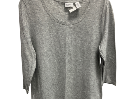 Top Long Sleeve Basic By Zenergy By Chicos In Grey, Size: M on Sale