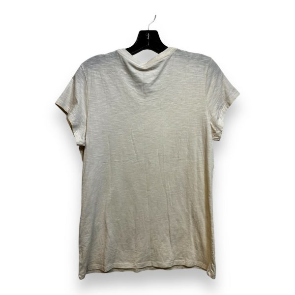 Top Short Sleeve By Banana Republic In Cream, Size: L Cheap