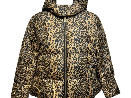 Hooded Jacket Puffer & Quilted By J. Crew In Animal Print, Size: Xxl Online