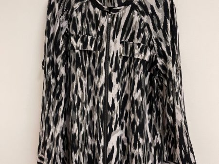 Tunic Long Sleeve By Rock And Republic In Black & Grey, Size: L Fashion