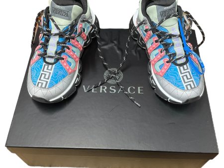 Shoes Luxury Designer By Versace In Multi-colored, Size: 6 For Sale