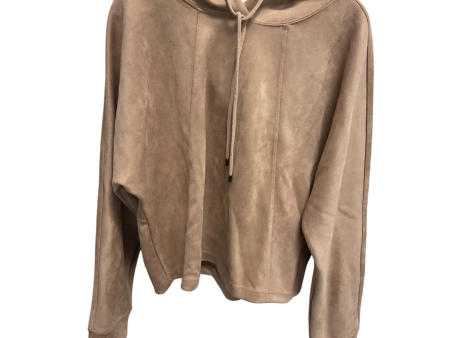 Sweatshirt Hoodie By Tahari By Arthur Levine In Tan, Size: Xl on Sale