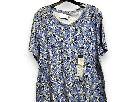 Top Long Sleeve Basic By Laura Scott In Floral, Size: 18 Online now