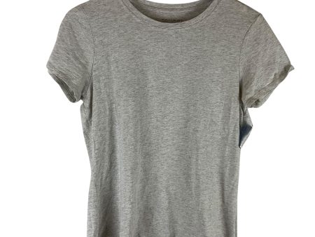 Top Short Sleeve By Tahari By Arthur Levine In Grey, Size: M on Sale