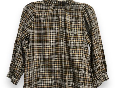 Top 3 4 Sleeve By Everlane In Plaid Pattern, Size: Xs For Cheap