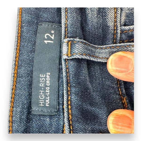 High rise full leg crop Jeans Wide Leg By J. Jill In Blue Denim, Size: 12 Online Hot Sale