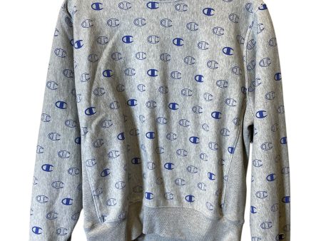 Sweater By Champion In Blue & Grey, Size: L For Discount