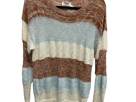 Sweater By Clothes Mentor In Brown & Cream, Size: L Online now