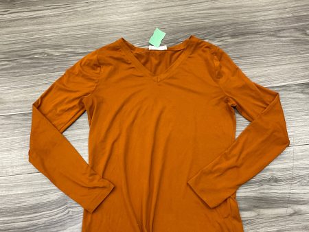 Top Long Sleeve By Zenana Outfitters In Orange, Size: L Online Sale