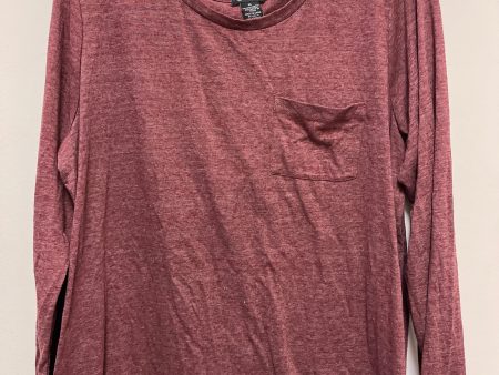 Top Long Sleeve Basic By Justify In Red, Size: Xl Online Hot Sale