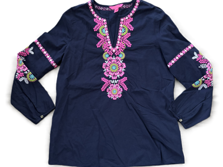 Top Long Sleeve Designer By Lilly Pulitzer In Navy, Size: Xs Fashion