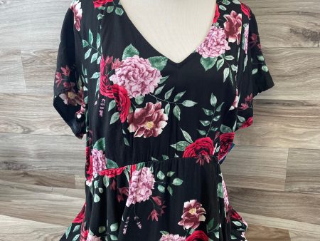 Top Short Sleeve By Torrid In Floral Print, Size: 1x Cheap