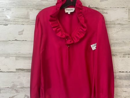 Blouse Long Sleeve By  ELIZABETH MCKAY  In Pink, Size: M Cheap