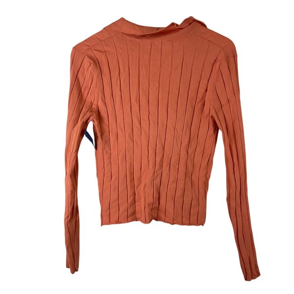 Top Long Sleeve By Zara In Orange, Size: L Fashion