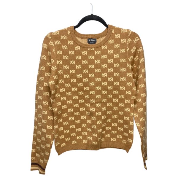 Sweater By Bebe In Brown & Cream, Size: L Sale