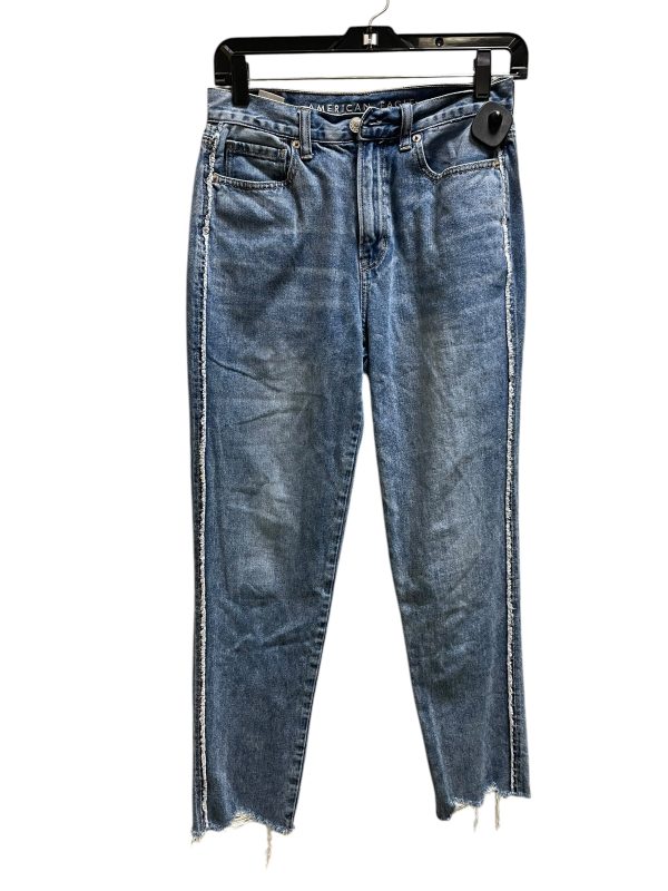 Jeans Boyfriend By American Eagle In Blue Denim, Size: 2 Online Sale