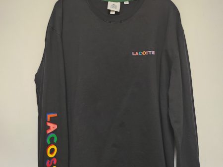 Top Long Sleeve Basic By Lacoste In Black, Size: Xl Online Hot Sale