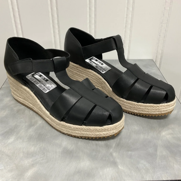 Shoes Heels Wedge By Eileen Fisher In Black, Size: 10 Online now