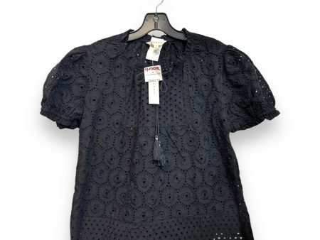 Top Short Sleeve By Adiva In Black, Size: S Sale