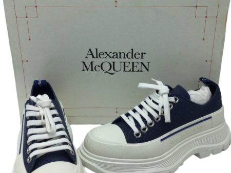 Alexander McQueen Tread Slick Sneakers In Blue, Size: 7 Cheap