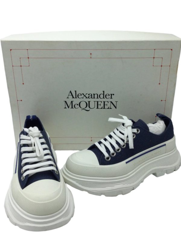 Alexander McQueen Tread Slick Sneakers In Blue, Size: 7 Cheap