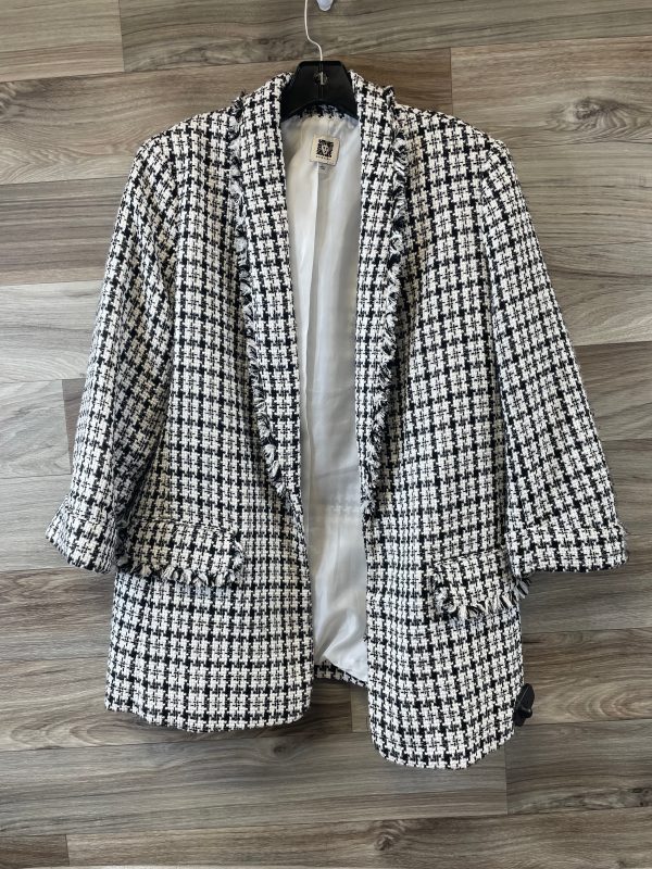 Blazer By Anne Klein In Black & White, Size: L Online Hot Sale