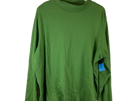 Top Long Sleeve Basic By St Johns Bay In Green, Size: 3x Online Sale