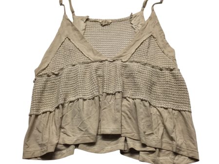 Top Sleeveless By Pol In Tan, Size: L For Cheap