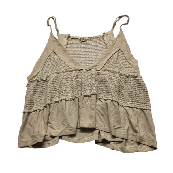 Top Sleeveless By Pol In Tan, Size: L For Cheap