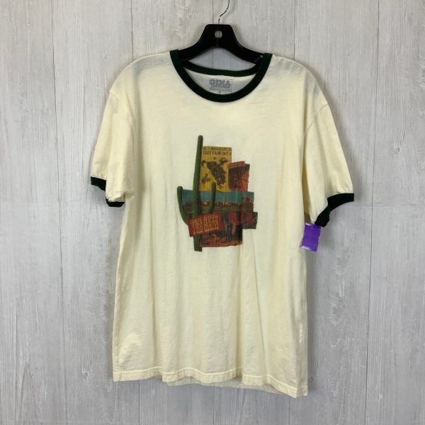 Top Short Sleeve By Clothes Mentor In Cream & Green, Size: L Hot on Sale