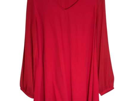 Tunic Long Sleeve By Express In Red, Size: S Supply