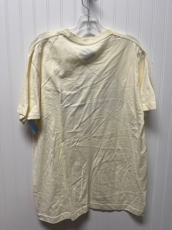 Top Short Sleeve Basic By Clothes Mentor In Cream, Size: L Cheap