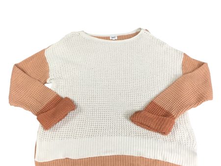 Sweater By Bke In Cream & Orange, Size: L Sale