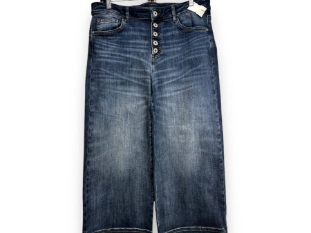 High rise full leg crop Jeans Wide Leg By J. Jill In Blue Denim, Size: 12 Online Hot Sale