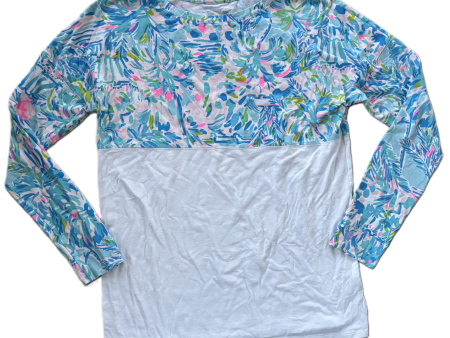 Top Long Sleeve Designer By Lilly Pulitzer In Blue & White, Size: Xs Online now