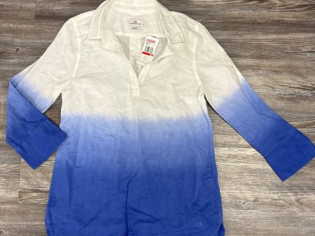 Tunic Long Sleeve By Vineyard Vines In Blue & White, Size: Xs Cheap