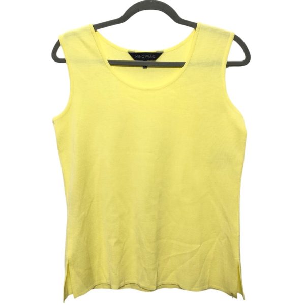 Top Sleeveless Basic By Ming Wang In Yellow, Size: S Online Sale