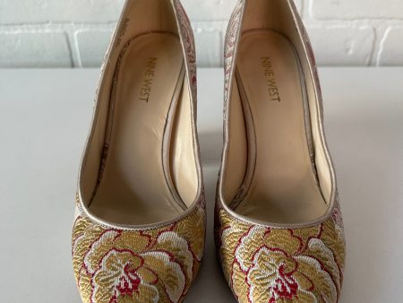 Shoes Heels Block By Nine West In Cream & Red, Size: 7.5 Hot on Sale