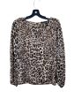 Top Long Sleeve By White House Black Market In Animal Print, Size: S on Sale