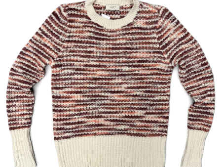 Sweater By Loft In Cream & Red, Size: S Online Hot Sale