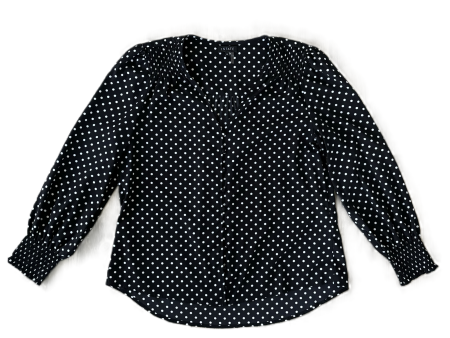 Blouse Long Sleeve By 1.state In Polkadot Pattern, Size: Xl For Discount