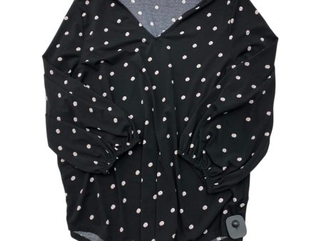 Top 3 4 Sleeve By Adrianna Papell In Polkadot Pattern, Size: L Fashion